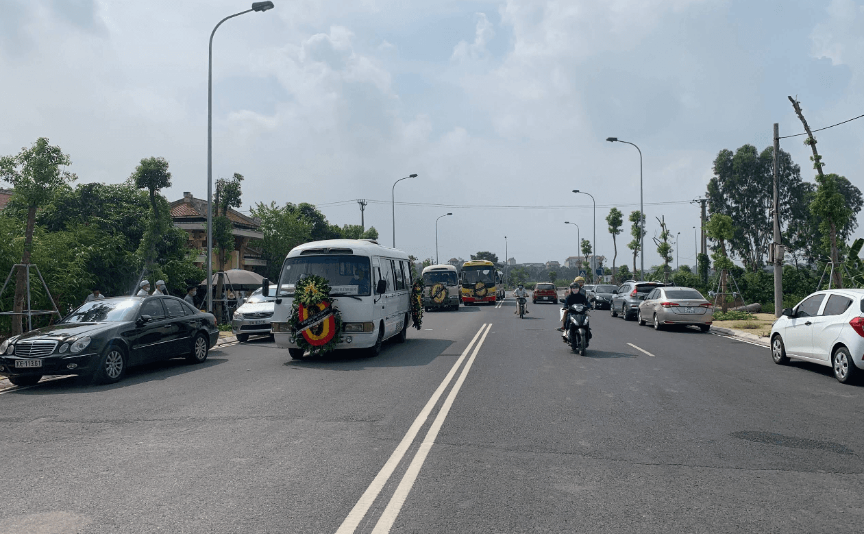Khuôn viên rộng rãi của Nhà tang lễ Đông Anh ở huyện Đông Anh, phía Bắc Hà Nội